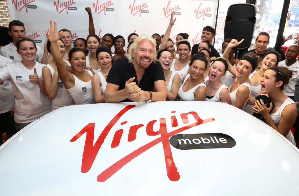 Sir Richard Branson and the 25 girls who crammed into the Mini Cooper