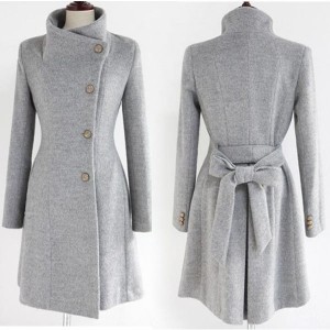 grey business trench