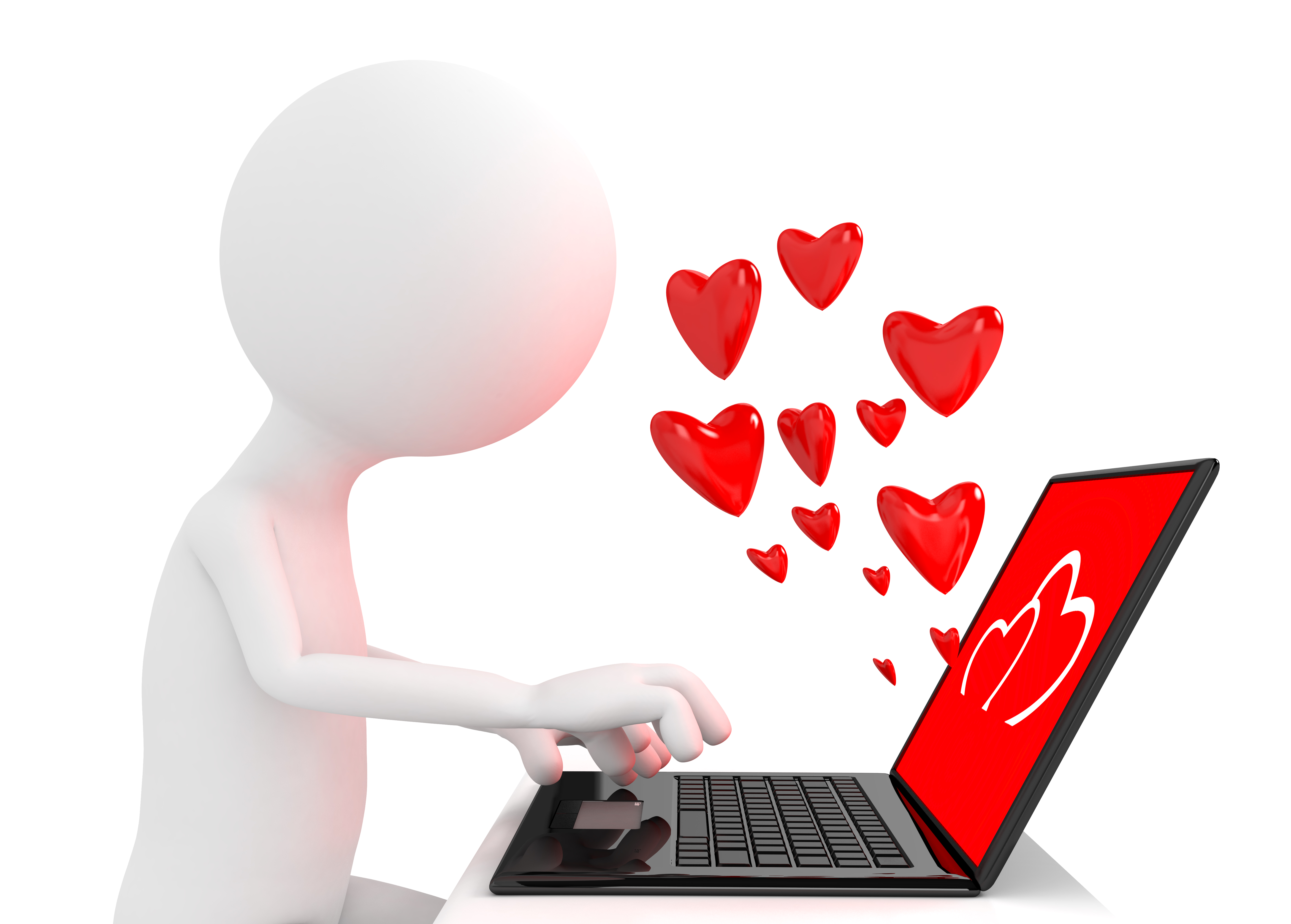 Познакомиться виртуально. Интернет любовь. Человечек с сердечком. Виртуальное общение. Пристрастие к виртуальному общению.